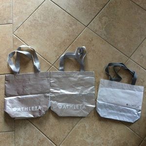 Athleta Reusable Shopping Tote Bag Lot of 3